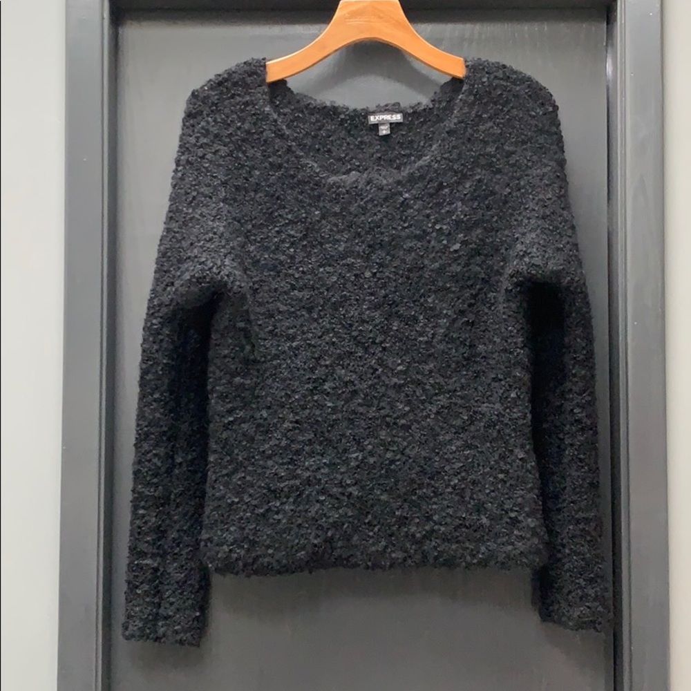 Express Fuzzy Black Sweater Size S